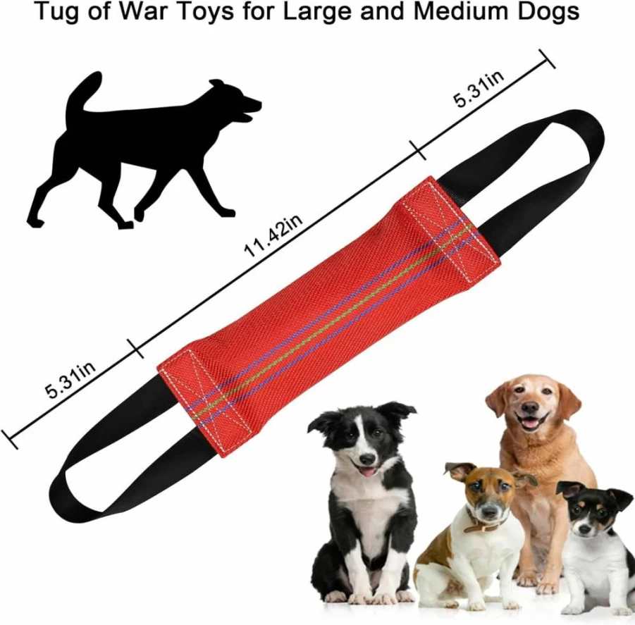 IAIGOGO 2-in-1 Floating & Tug Dog Toy - Interactive Pool Fetch Toy for Dock Diving, Tug of War, and Water Games - Durable Fire Hose Chew Toy for Dogs