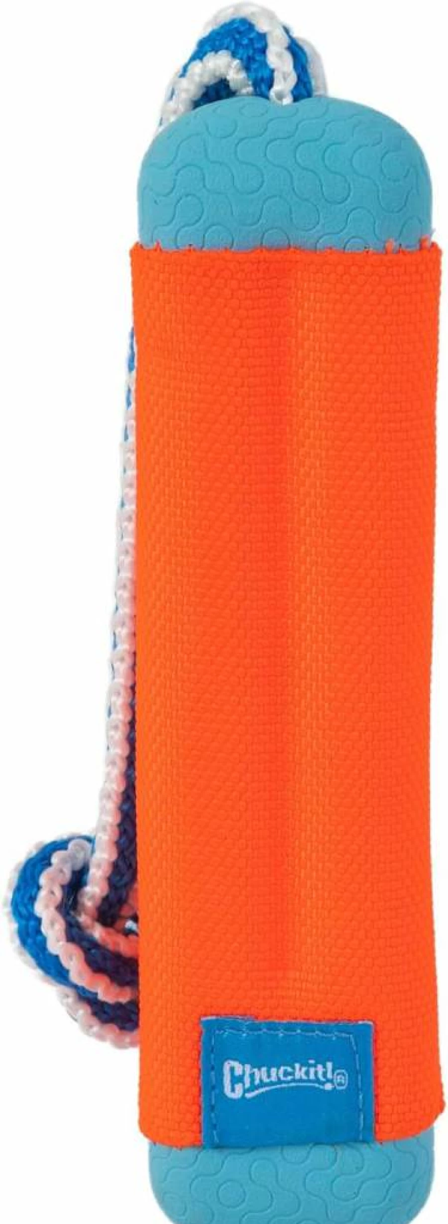 Chuckit! Amphibious Medium Dog Fetch Toy - Floating Rubber Bumper Stick for Water Play - Durable Nylon & Foam Design with Non-Slip Rope Handle - Assorted Colors