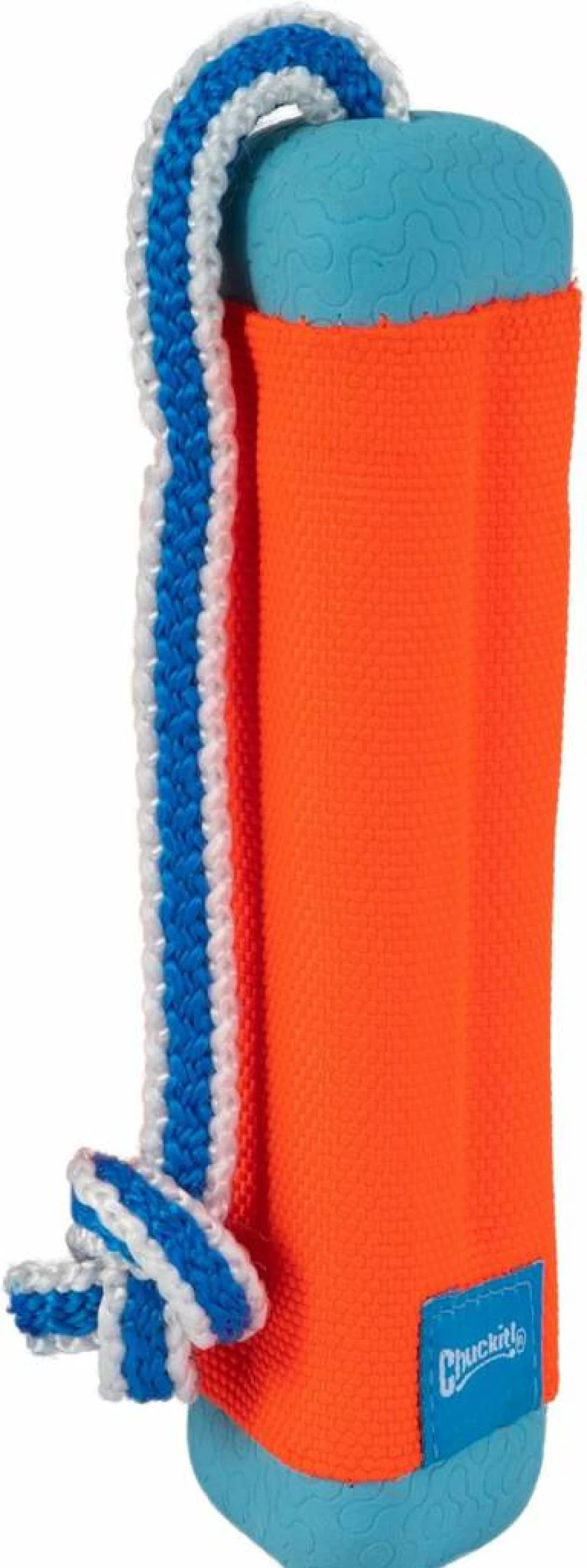 Chuckit! Amphibious Medium Dog Fetch Toy - Floating Rubber Bumper Stick for Water Play - Durable Nylon & Foam Design with Non-Slip Rope Handle - Assorted Colors