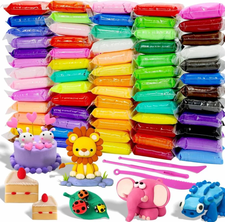 MuseLuxe 32 Colors Air Dry Clay Kit - Non-Toxic DIY Modeling Clay with 3 Sculpting Tools, Creative Art Gift for Kids, Boys & Girls, Safe & Easy to Use